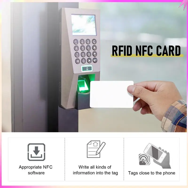 

B68C 10PCS RFID Nfcsmart Chip Badge Clone 0 Sector Writable Tag UID Access Control Thin Card 13.56Mhz Rewritable Copy Key