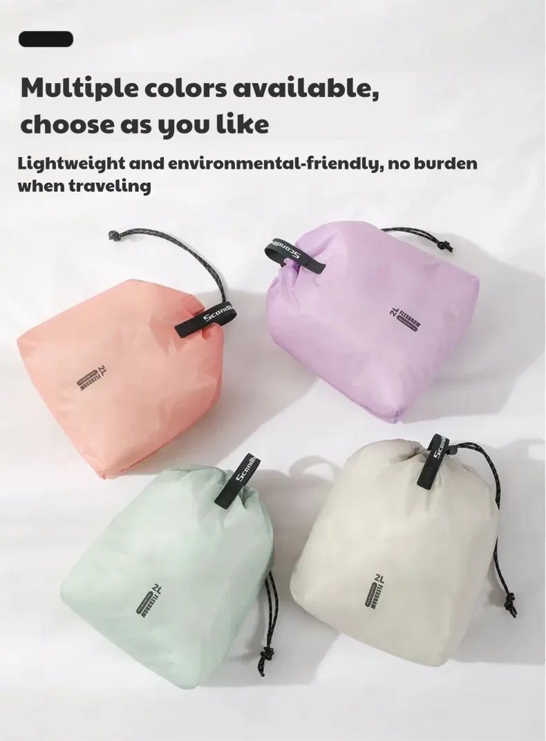 Reise-Aufbewahrungsbeutel mit Kordelzug, wasserdicht, leicht, für Kleidung, Verpackungswürfel, Organizer, mehrere Größen, für Socken, Schuhe, Gepäck – Detail 6