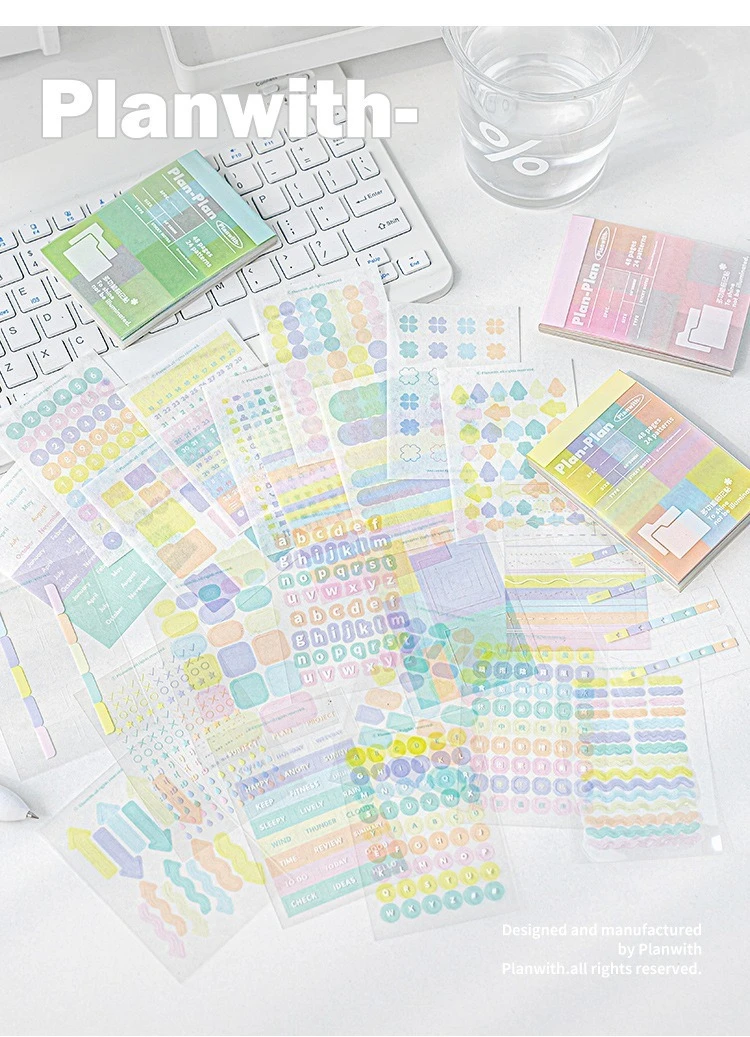 1PC Multi Funktionale Label Aufkleber Tragbare Schreiben Klassifizierung Index Aufkleber Hand Konto Hinweis Aufkleber Kalligraphie Sticke – Detail 17