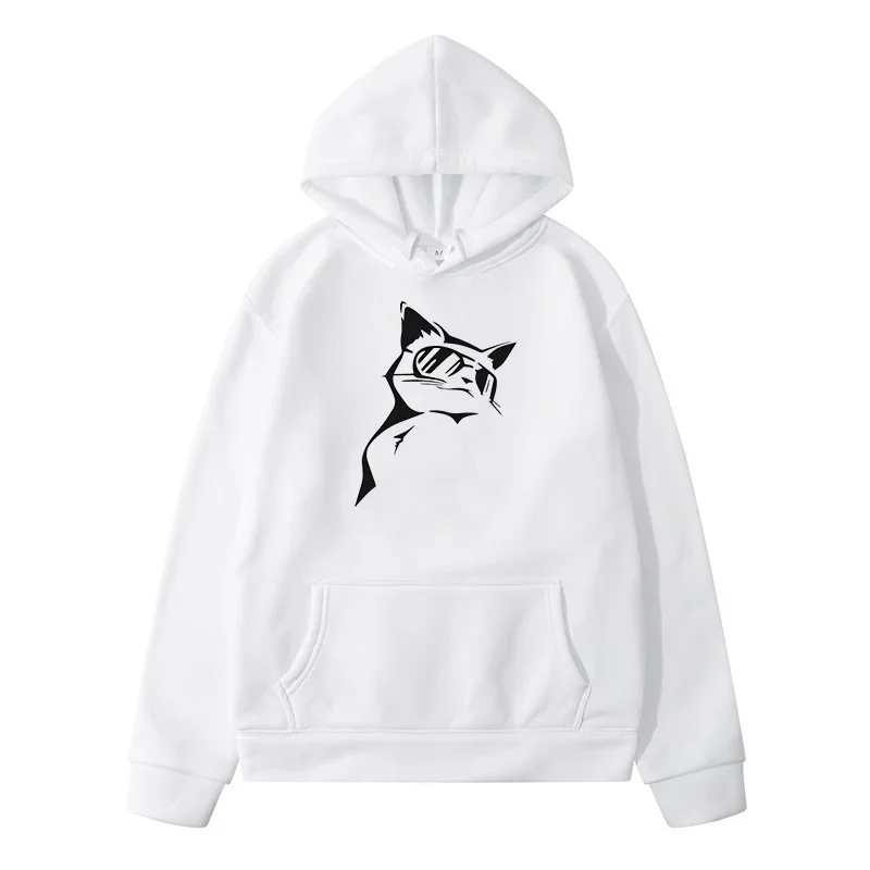 

Cool Cat Printed Man Hoodie Men Casual New in Hoodies & Sweatshirts Male Clothes Y2k 2024 Oversized Men's Sweat-shirt Sweatshirt
