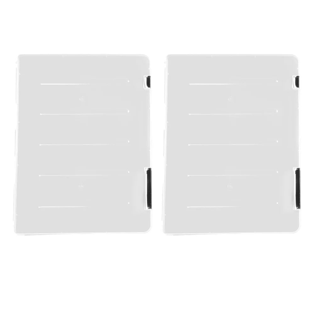 

2pcs Portable Documents Box Paper File Container Transparent Papers Organizer Lightweight Storage For Office Home Files
