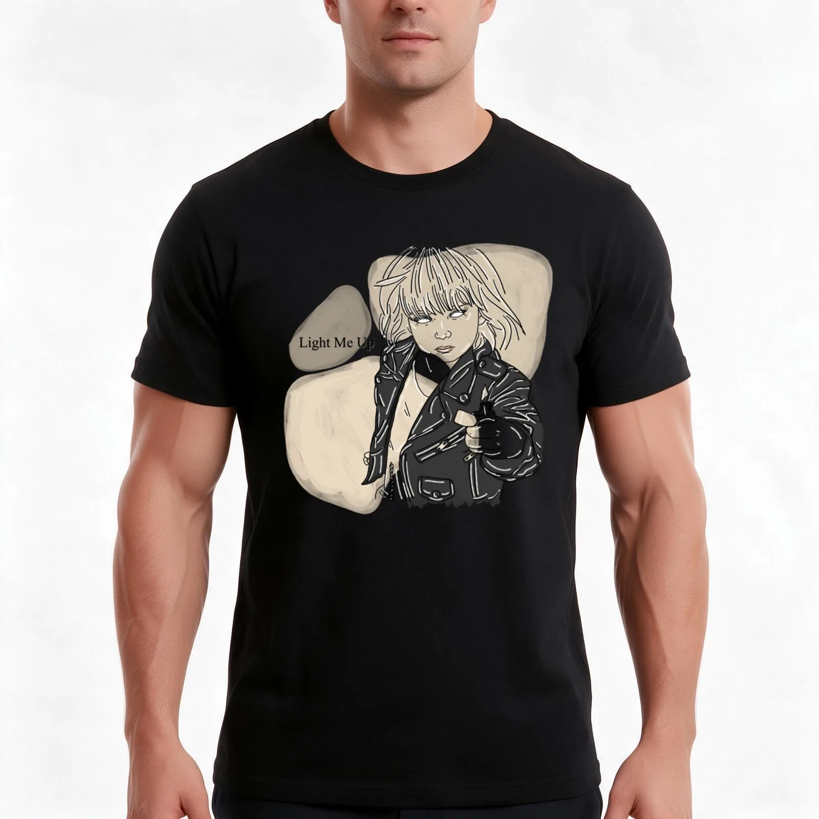 The Pretty Reckless Light Me Up T-Shirt, Summer Casual Cotton Tee, Oversized Streetwear Tops, Vintage Graphic Print, 100% Cotton