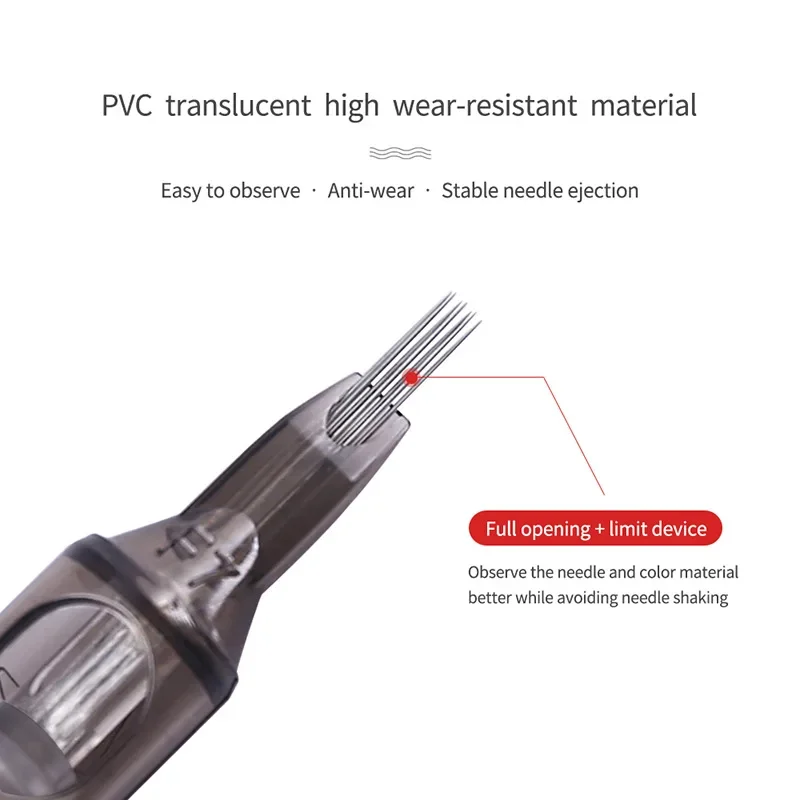 20P High-Precision Tattoo Needle Cartridges Steel Construction, for Clean Lines & Soft Shading Effects Premium Cartridge Needles