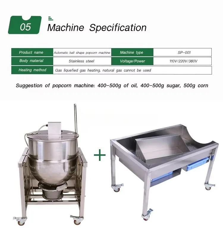 Caramel Popcorn Making Machine Wide Application Fits Amusement Parks, Gas Station Convenience Stores And School Campus Snack