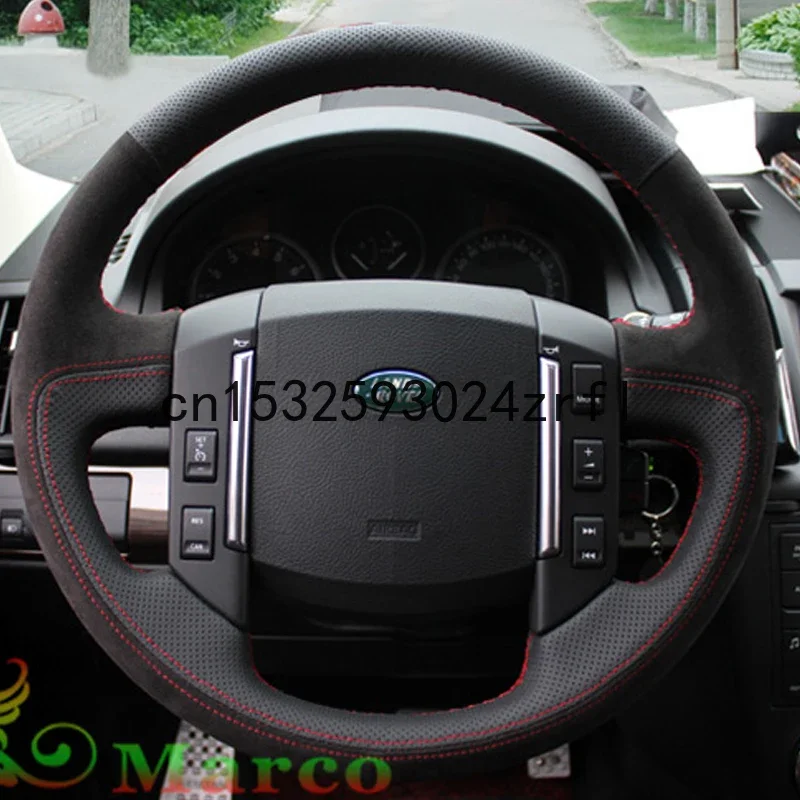 For Land Rover Range Rover Evoque Freelander 2  Discovery 4 3 DIY Sew Customized Steering Wheel Cover