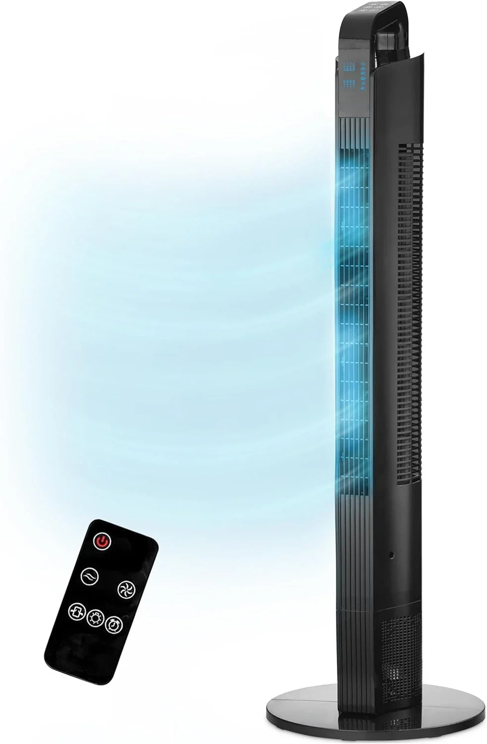 

Quiet 42" Oscillating Tower Fan with Remote Control, 3 Speeds and 7.5 Hr Timer, Energy Efficient Floor Fan for Bedroom