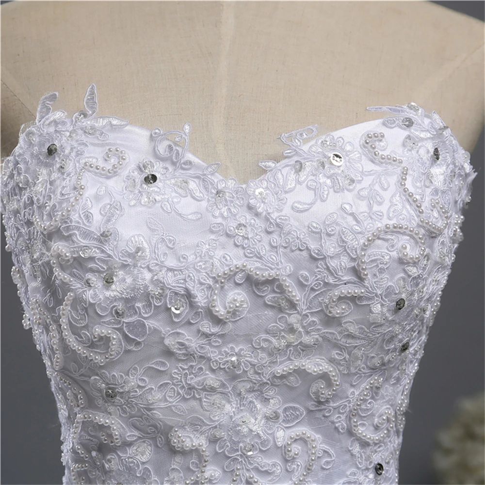 ZJ9066 Abito da sposa bianco Elegante abito da sposa principessa 2023 Abito da ballo con perle Abito da sposa Abiti da sposa taglie forti Avorio