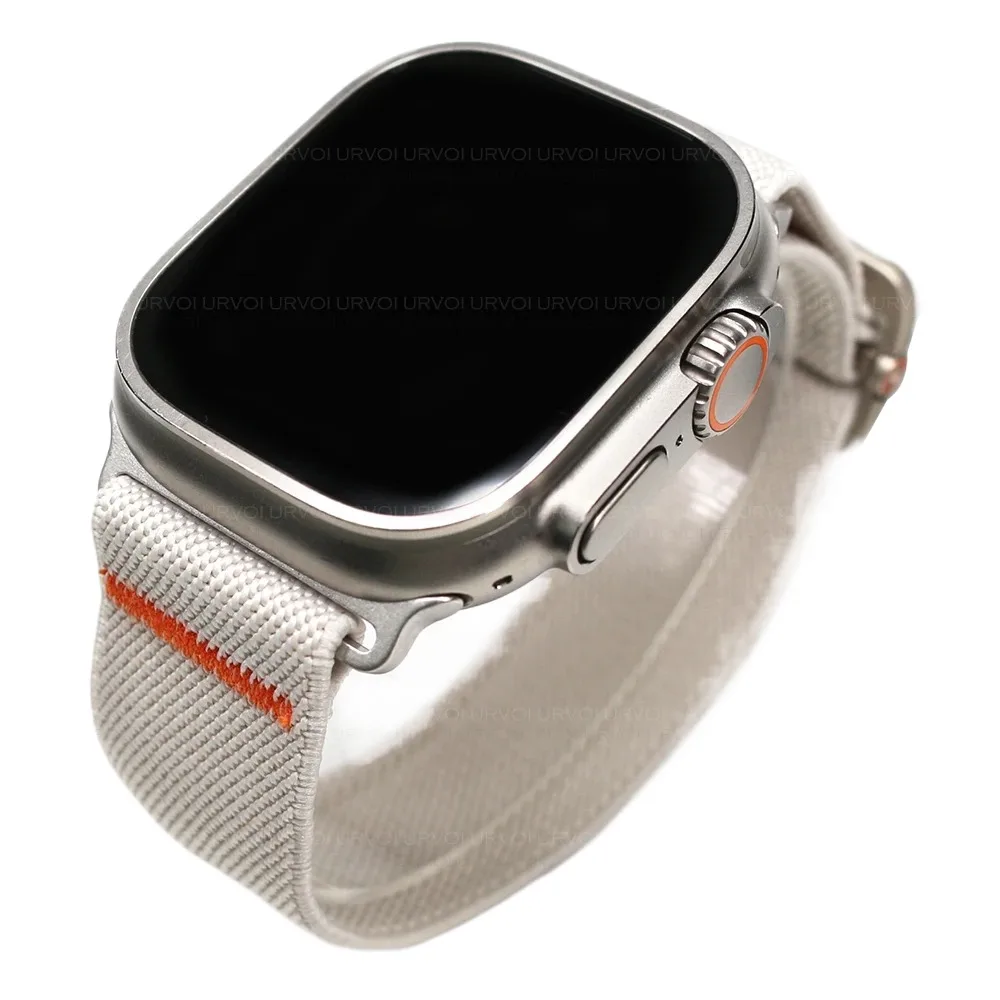 Correa para Apple Watch Ultra 2 1 Series 10 9 8 7 6 5 4 3 2 1 SE pulsera de nailon elástico con hebilla mecánica para iWatch loop