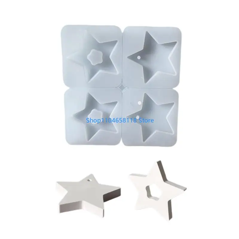 

Reusable Star Pendant Silicone Crafting Mold Holiday Decorations DIY Accessories