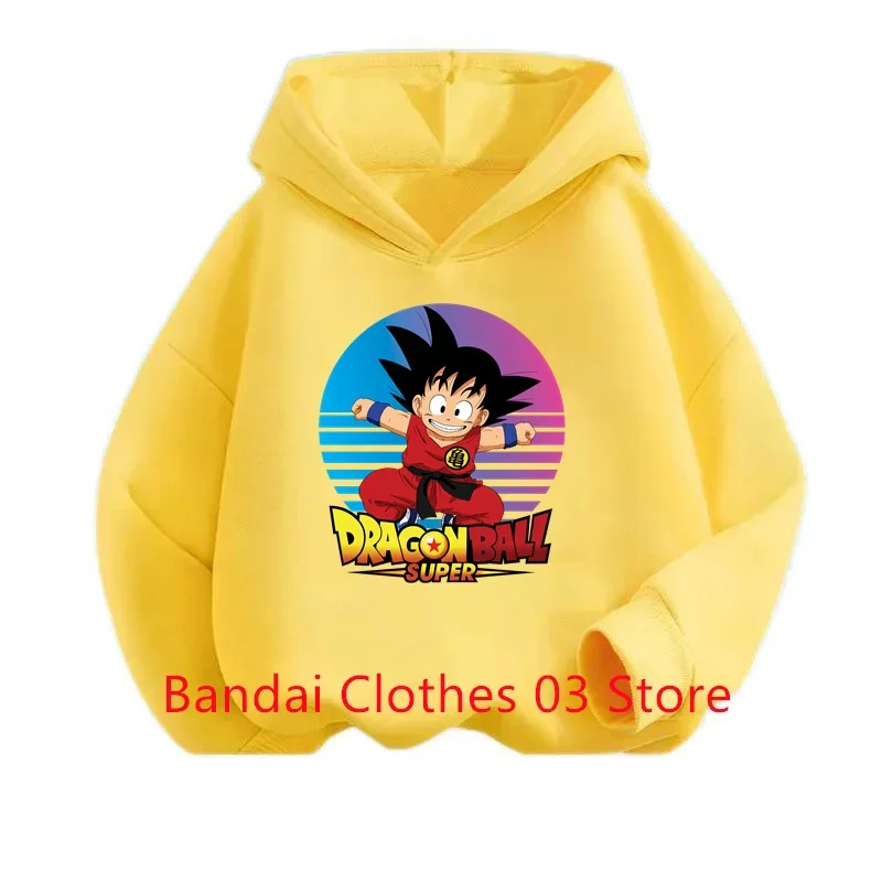 Felpa con cappuccio vestiti per bambini Dragonball top da 2 a 12 anni capispalla ragazzo Goku felpa per bambini ragazza 2024 abbigliamento primaverile madre