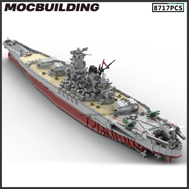 مقياس 1:200 MOC اللبنات سلسلة يو اس اس اس نموذج IJN ياماتو سفينة حربية لتقوم بها بنفسك تجميع التكنولوجيا الطوب مجموعة الهدايا الإبداعية