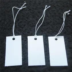 1000PCS New Price Labels Paper Tags 37X18MM 40X20MM With Elastic Wire For Handcraft Selling Hanging DIY Jewelry Accessories