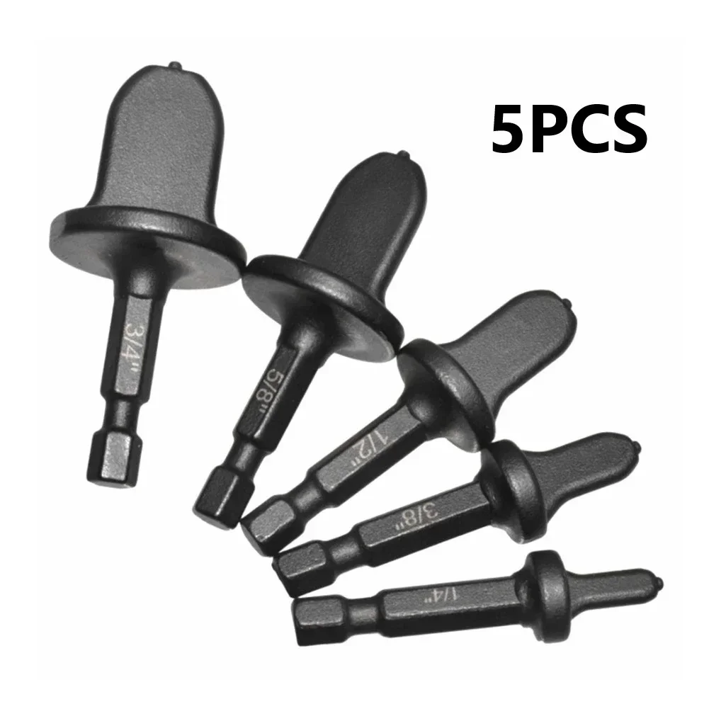 5pcs/set Hex Shank Imperial Tube Pipe Expander Support For Air Conditioner Conditioning Swaging Flaring Rotary-Tools Set