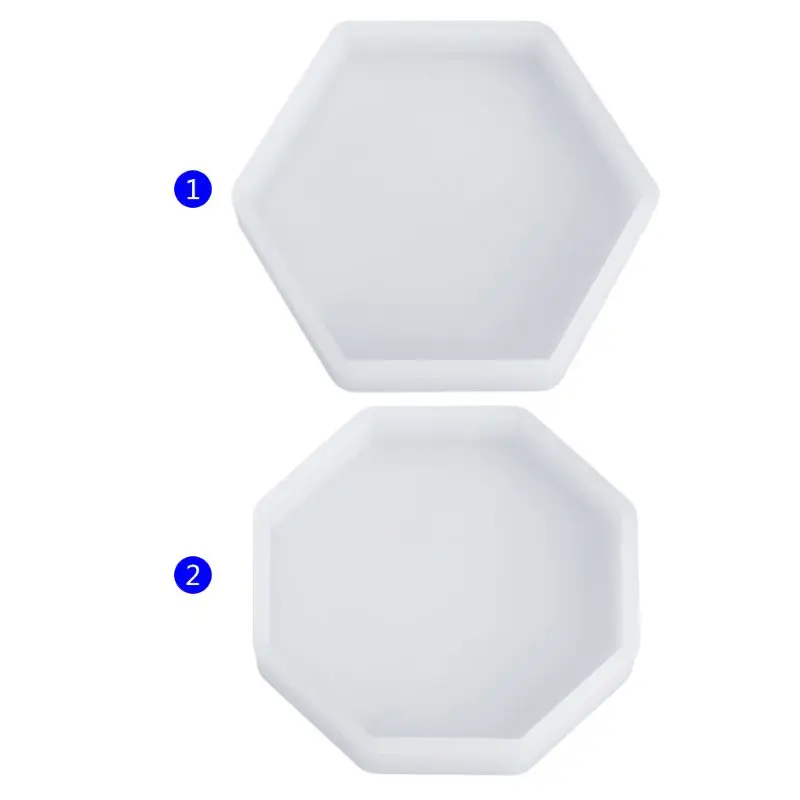 Dla kreatywnego kształtu geometrycznego taca silikonowa formy kryształowa forma epoksydowa DIY mata na kubek formy Moul