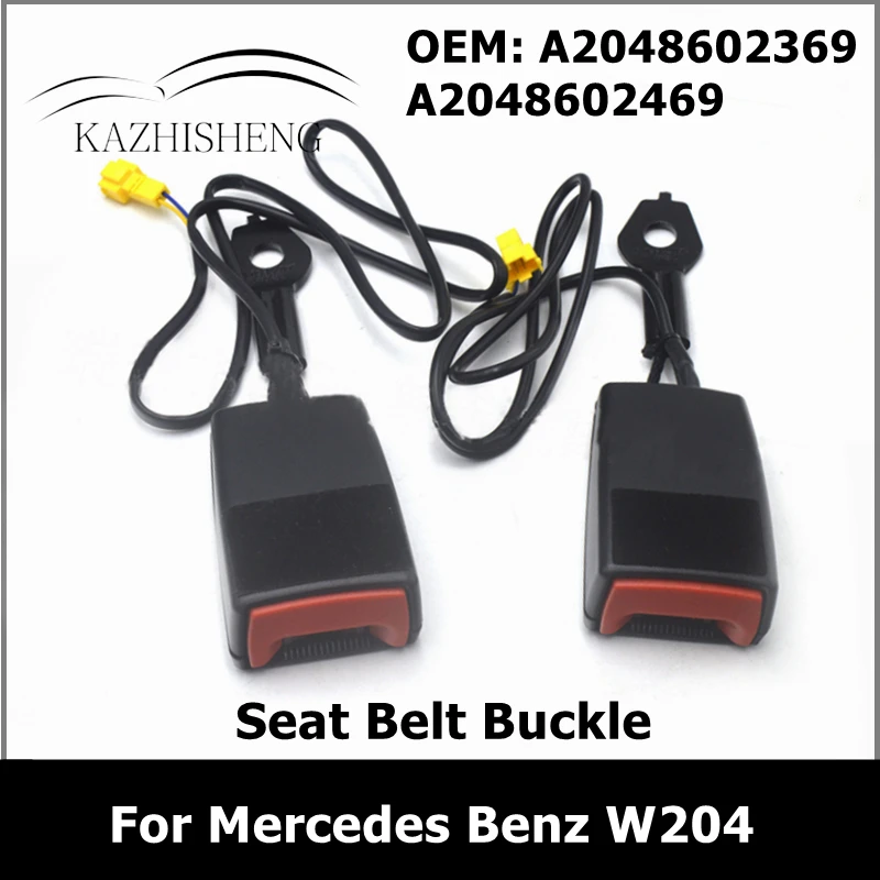 Hebilla delantera izquierda y derecha del cinturón de seguridad del conductor, accesorio para Mercedes Benz Clase C S204 W204 2048602369 2048602469, A2048602369 A2048602469