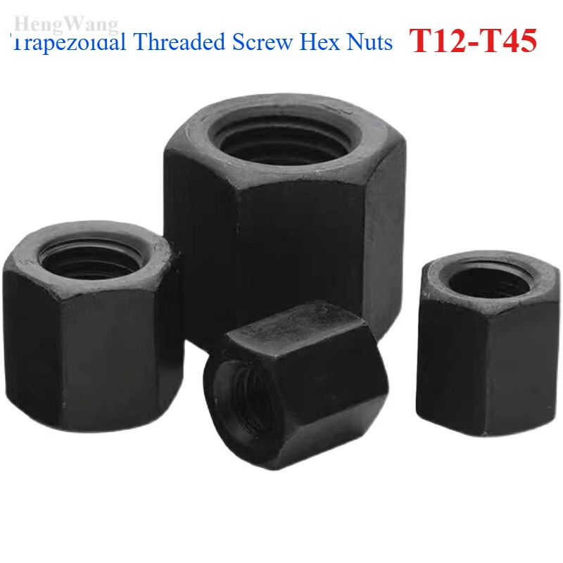 Trapezoidal Lead Screw Hex Nut T12-T45 Left/Right Rotary Thread Carbon Steel ACME Thread for CNC Machine 3D Printer Linear Shaft