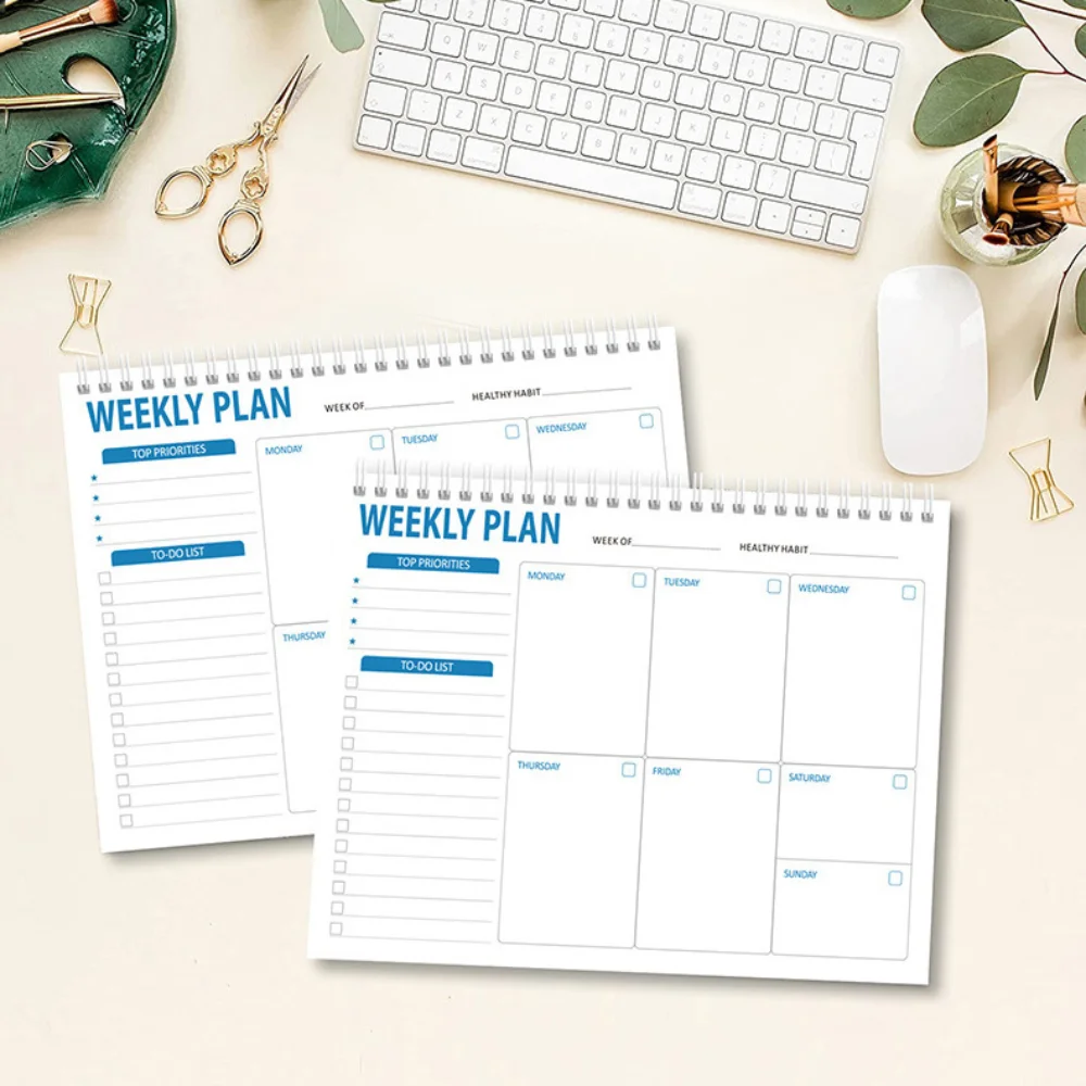Planificador ancho para hacer, Bloc de notas de planificación semanal, cuaderno A5, horarios, planificador de comida semanal, papelería sin fecha