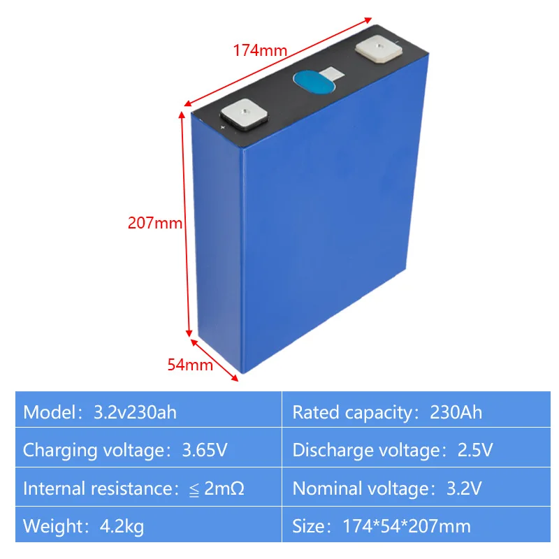 E V E LF230 3.2V 230Ah Lithium Ion Prismatic Battery Cells for Electric Vehicles Forklifts Golf Carts Home Solar Energy System
