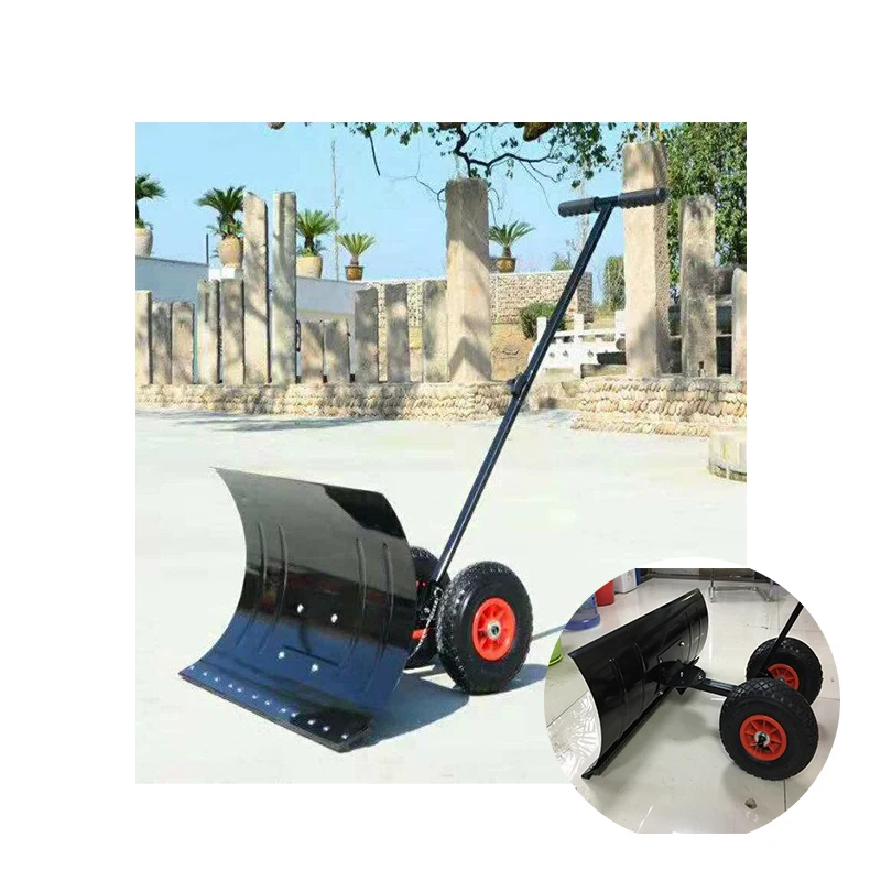 

Wheeled Push Snow Shovel Thickened Snow Removal Board Wheeled Shovel Snow Removal Tool