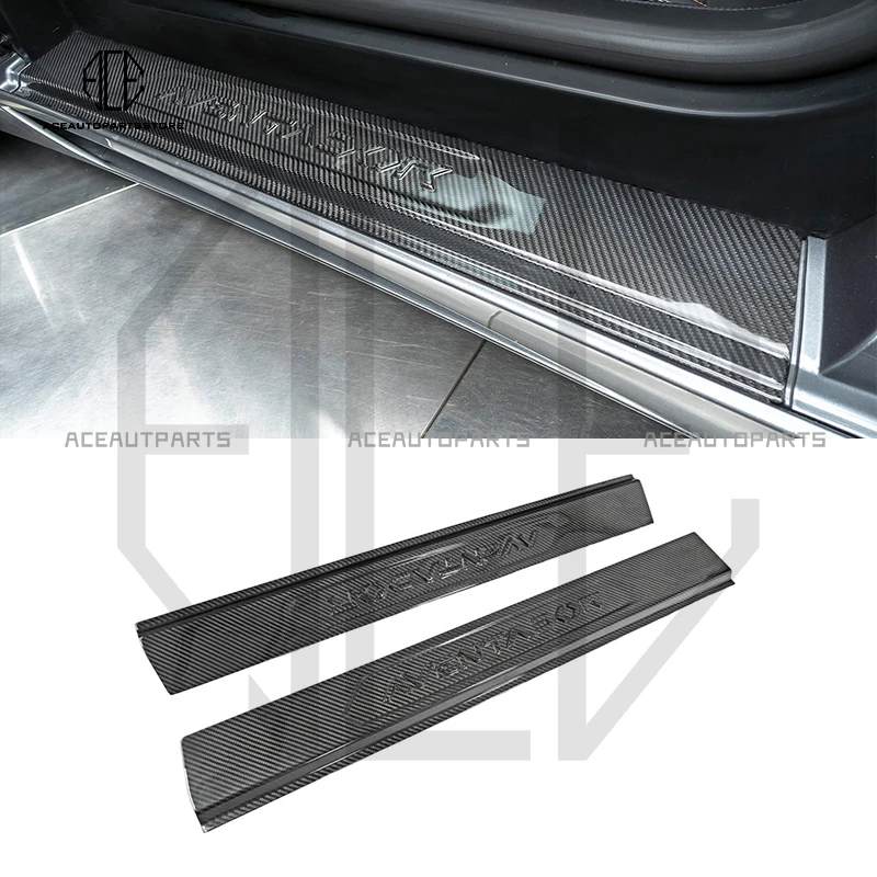 High Glossy Finish Carbon Fiber Door Sills Scuff Plate For Lambor Aventador Lp700