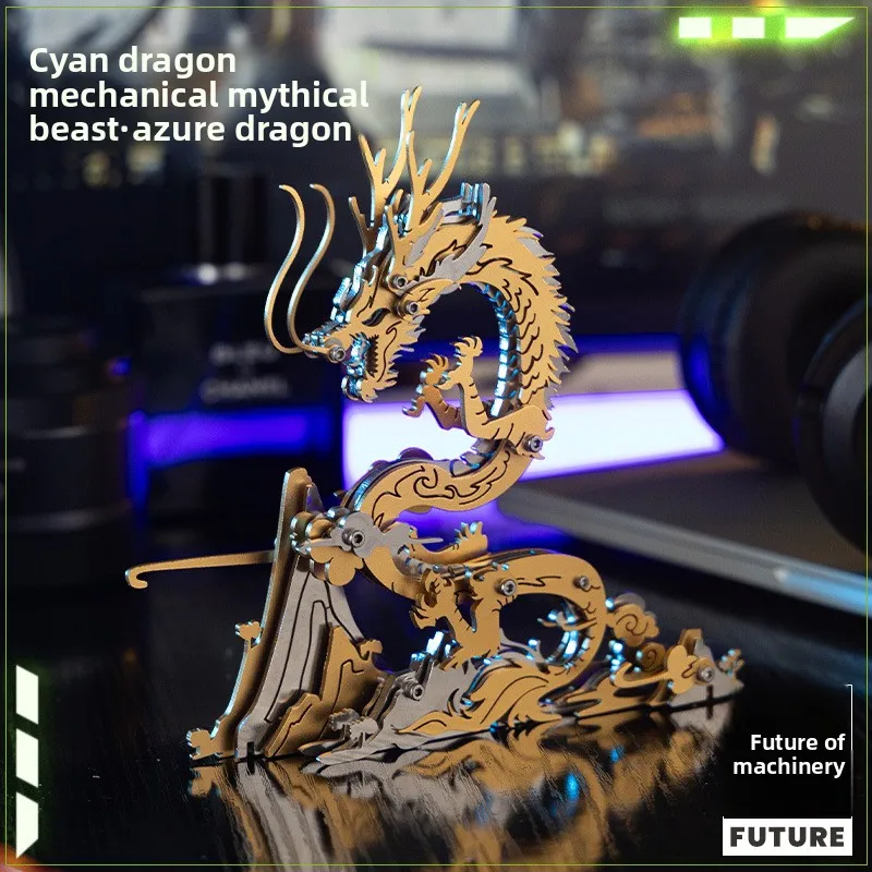 

Epic Green Dragon3DMetal Assembly Model——Five Star Challenge AdultDIYMechanical Building Block Set，Precision3DPuzzle with Green