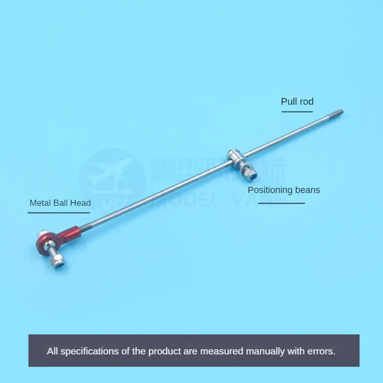 Model Boat Stainless Steel Rudder Connection Part 3mm Servo Linkage Set M3 Ball Joint+Stopper Adjuster+100-300mm Push Rod Kit