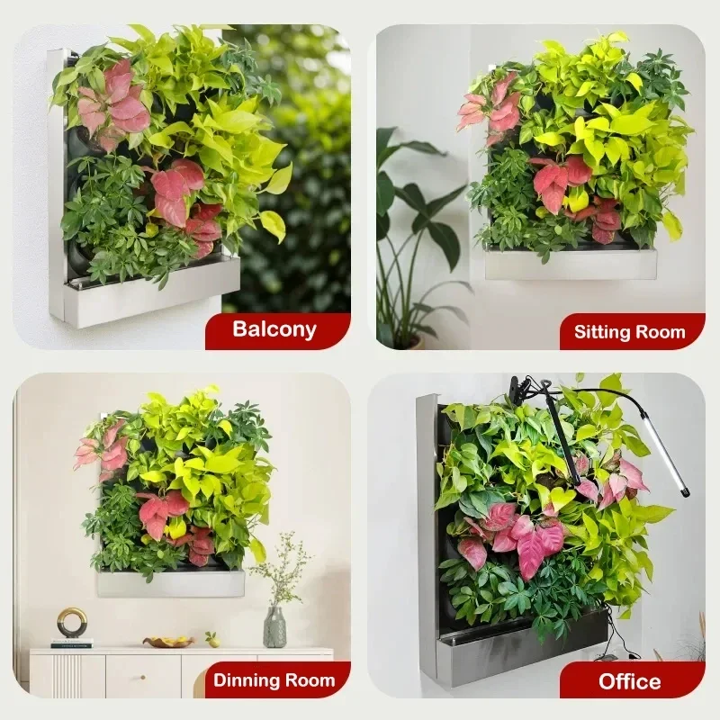 Wholesale Hydroponic Wall Garden Planter Boxes for Home Featuring a Reservoir