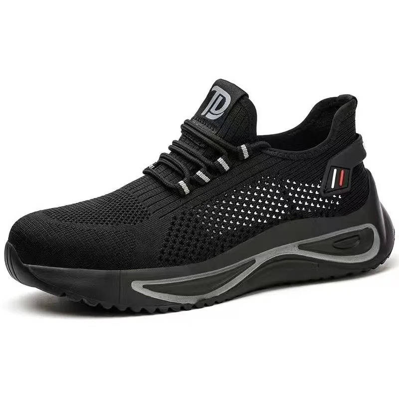 plus size mens casual breathable steel toe covers work safety shoes summer mesh worker sneakers tooling security boots footwear