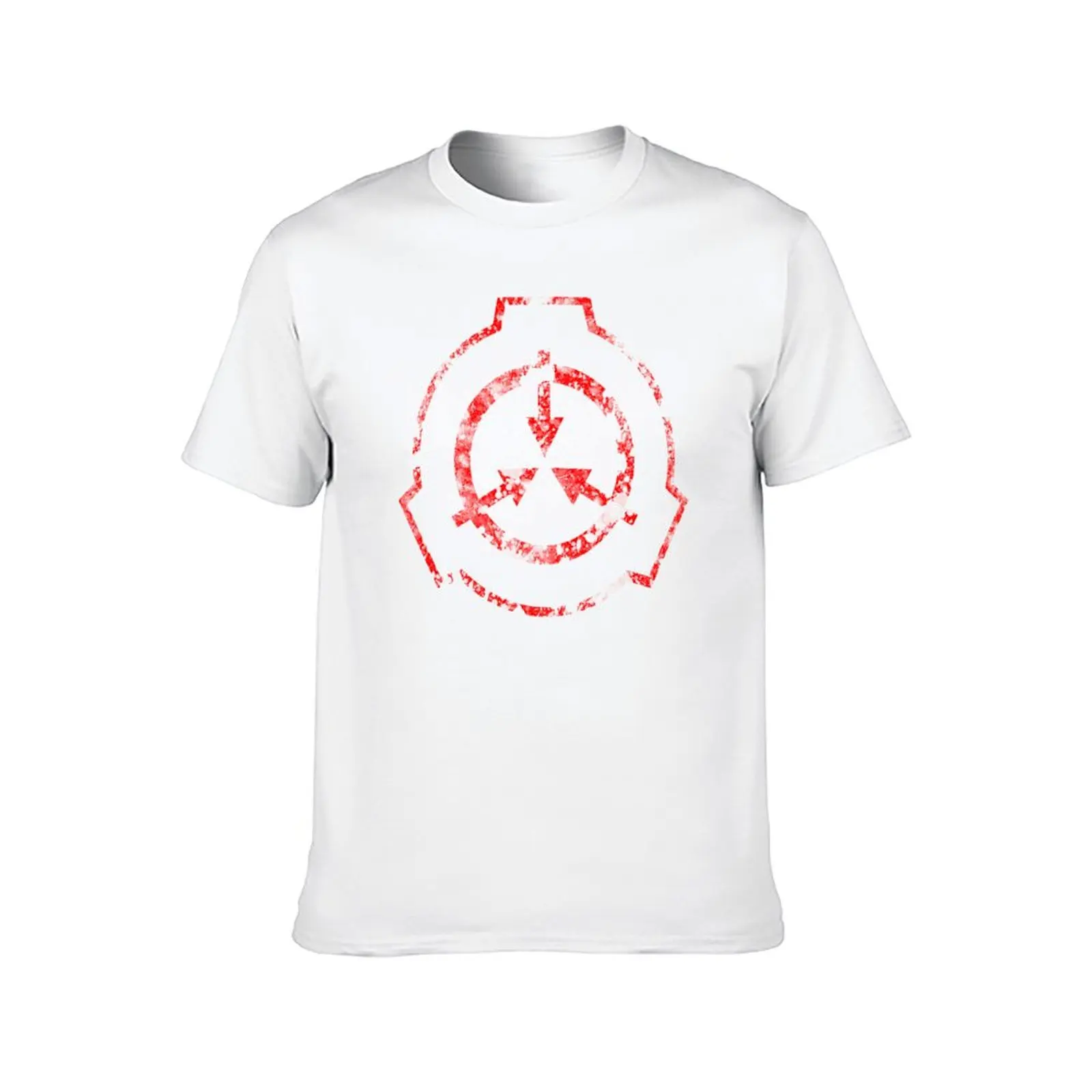 تي شيرت SCP Foundation Symbol تي شيرت للرجال من القطن الناعم تي شيرت رجالي عادي