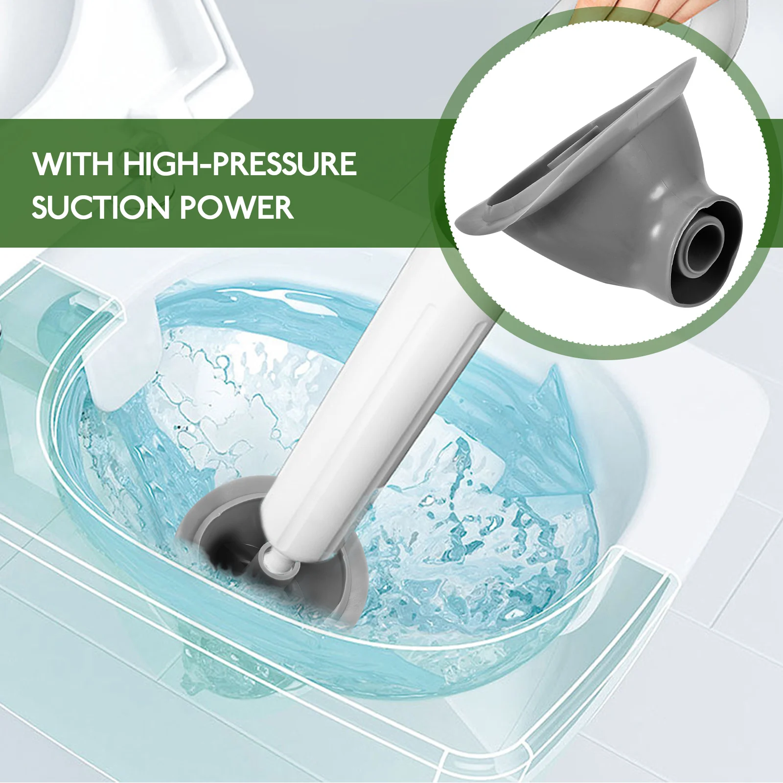 

1pcs Plunger Heavy Duty Sink Plunger For Bathroom Plungers Heavy Duty Kitchen High Pressure Drain Clog Remover Tool