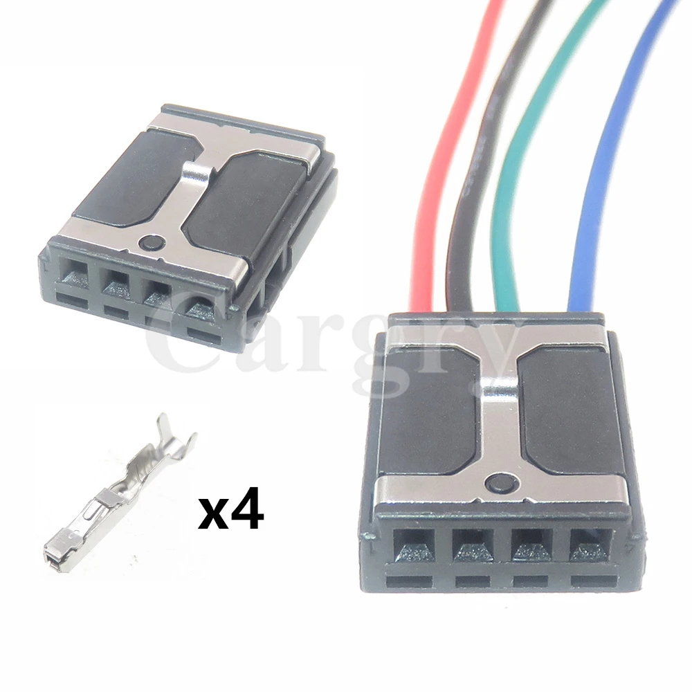 1 Set 4P 8E0 971 832 8E0 972 643 1534130-1 1534131-1 AC Assembly Car Audio Plug for VW Audi 8E0971832 8E0972643 Auto Wire Socket