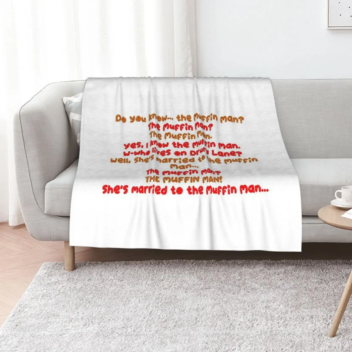 Do You Know The Muffin Man? Throw Blanket Warm Comfortable Blanket Gift for Parents Friends