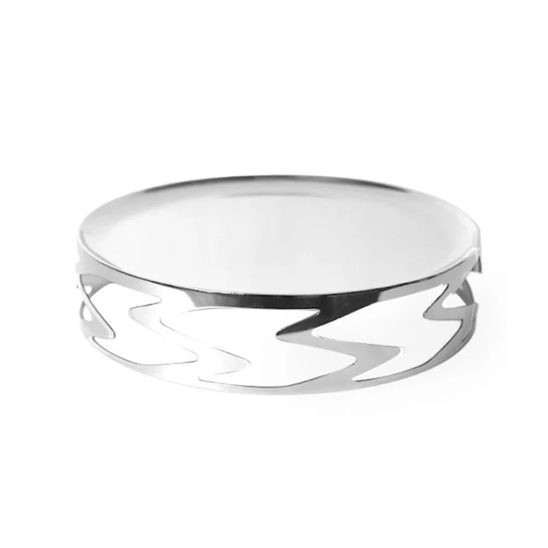 

Modern simple creative hollow stainless steel fruit plate ornament living room dining table coffee table decoration