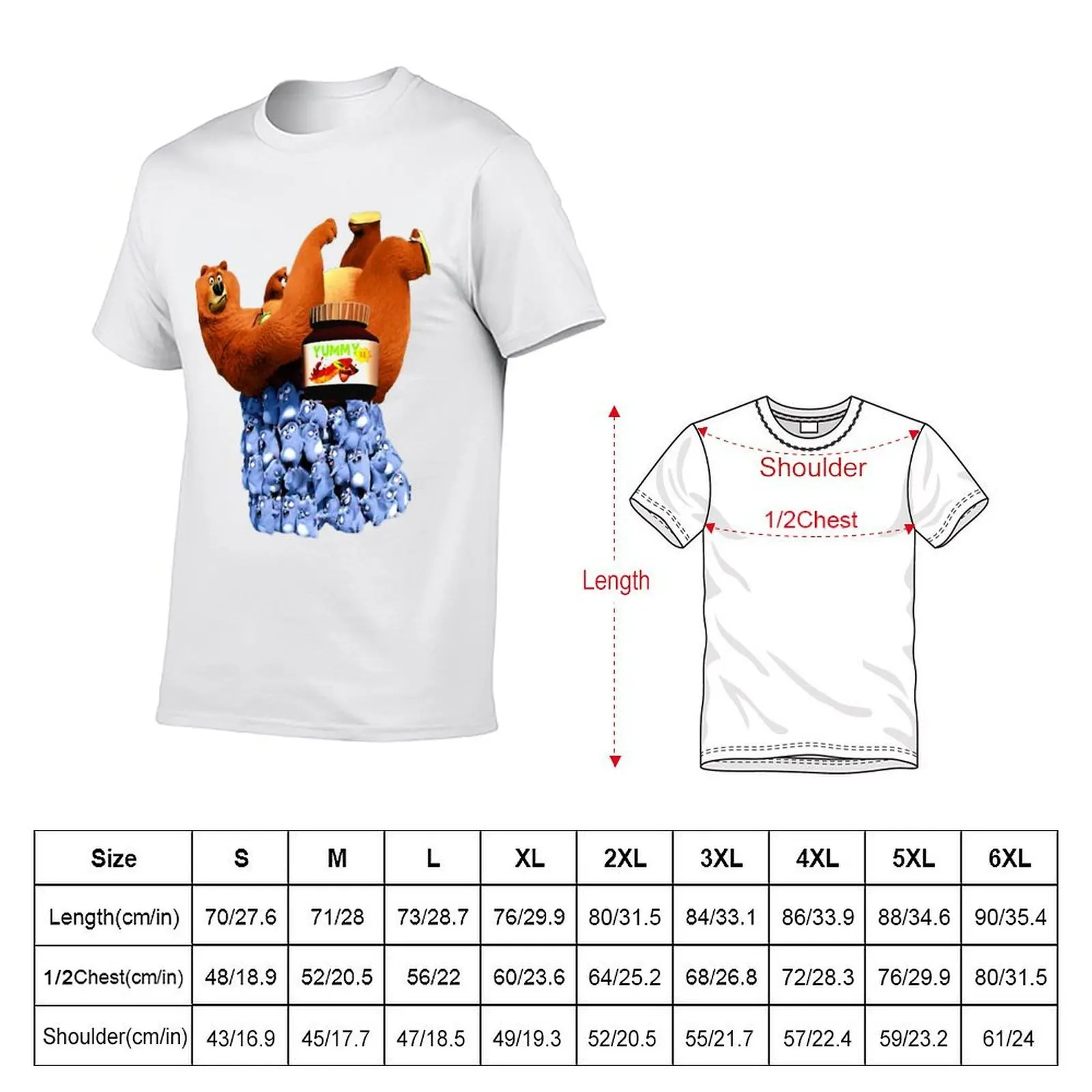 Grizzy And Lemmings yummy chocolate T-Shirt cotton graphic tees vintage clothes mens graphic t-shirts funny