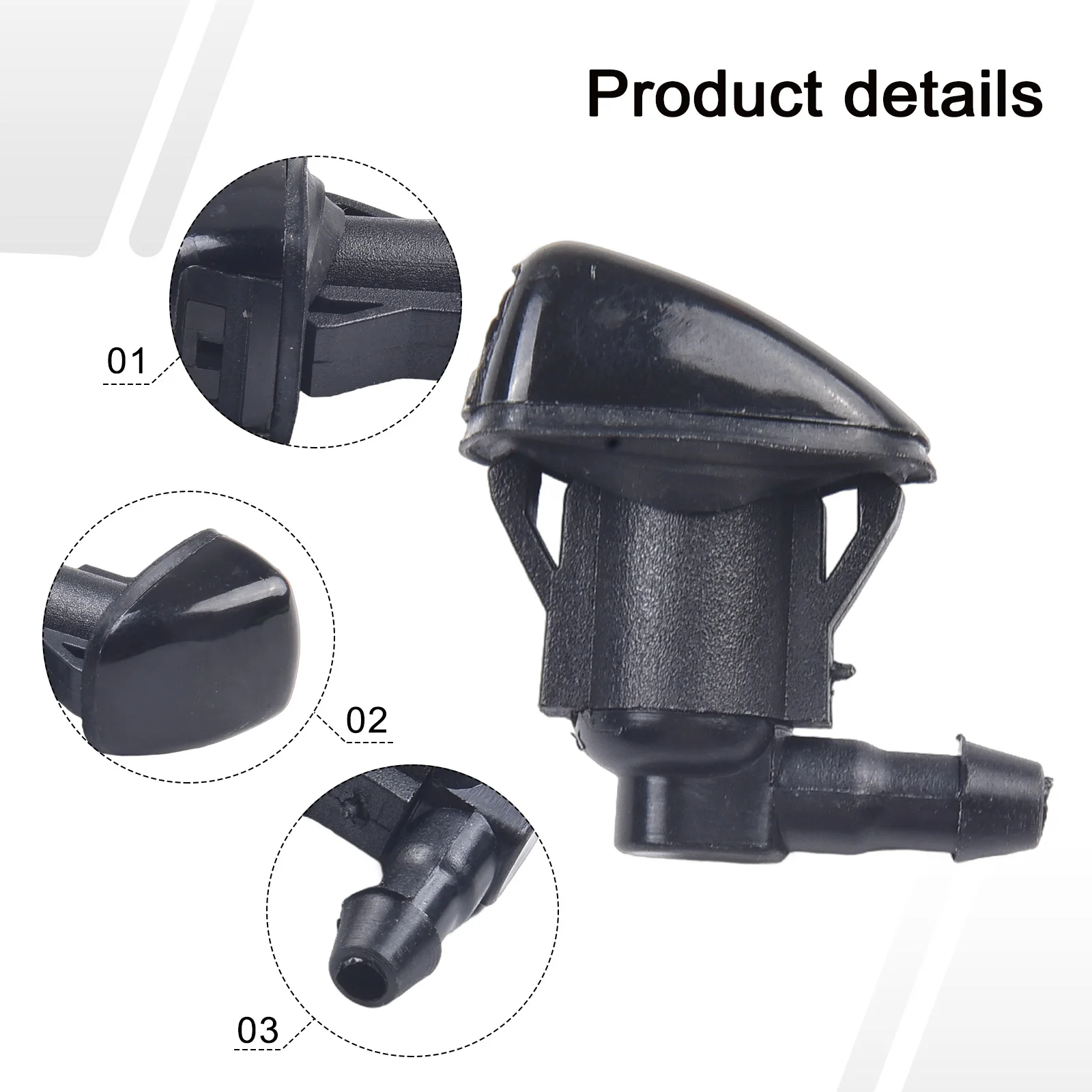 

1x Car Windshield Washer Wiper Nozzle Sprayer Windshield Wiper Washer Spray Nozzle For Jeep Grand For Cherokee 55372143AB