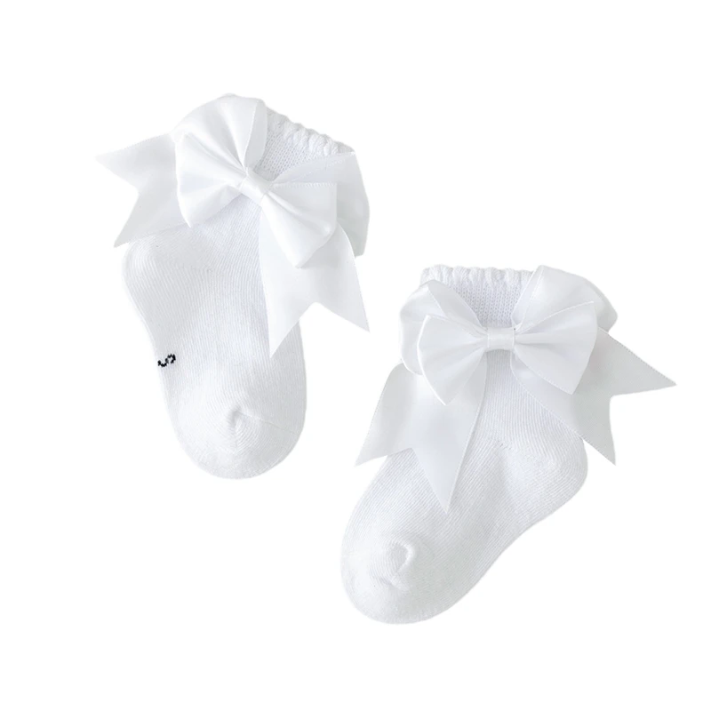 

Adorable Infant Girls Lace Socks Soft Cotton Ruffle Socks for Special Occasions like Baptism Birthday Holidays and More