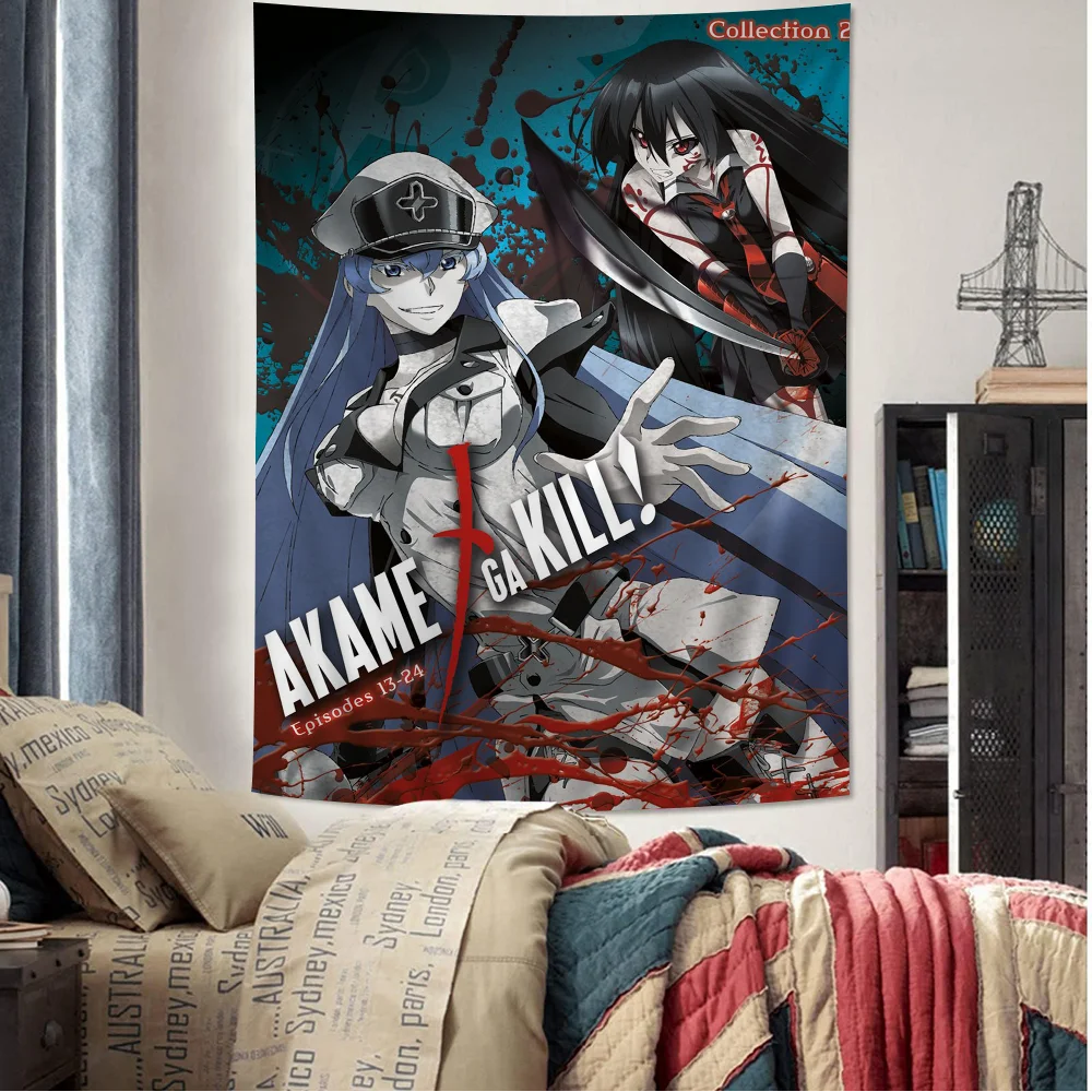 

Anime Akame Ga KILL Cartoon Tapestry Art Science Fiction Room Home Decor Art Home Decor