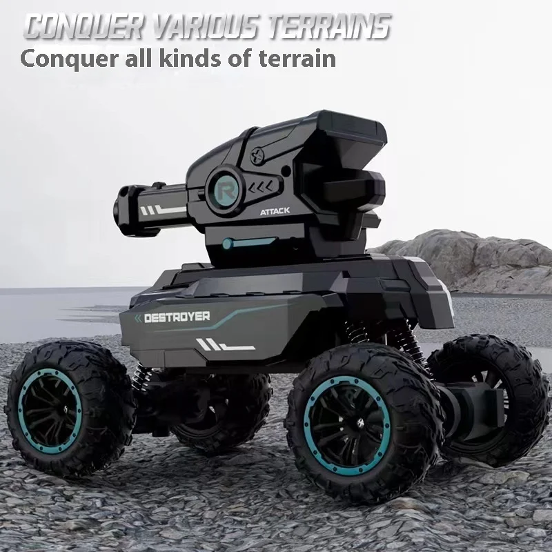 Elektrische Afstandsbediening Speelgoed Tank Voor Jongens Off-Road Capable Water Bullet Afvuren Klimmen Auto 2.4g Frequentie Grensoverschrijdend
