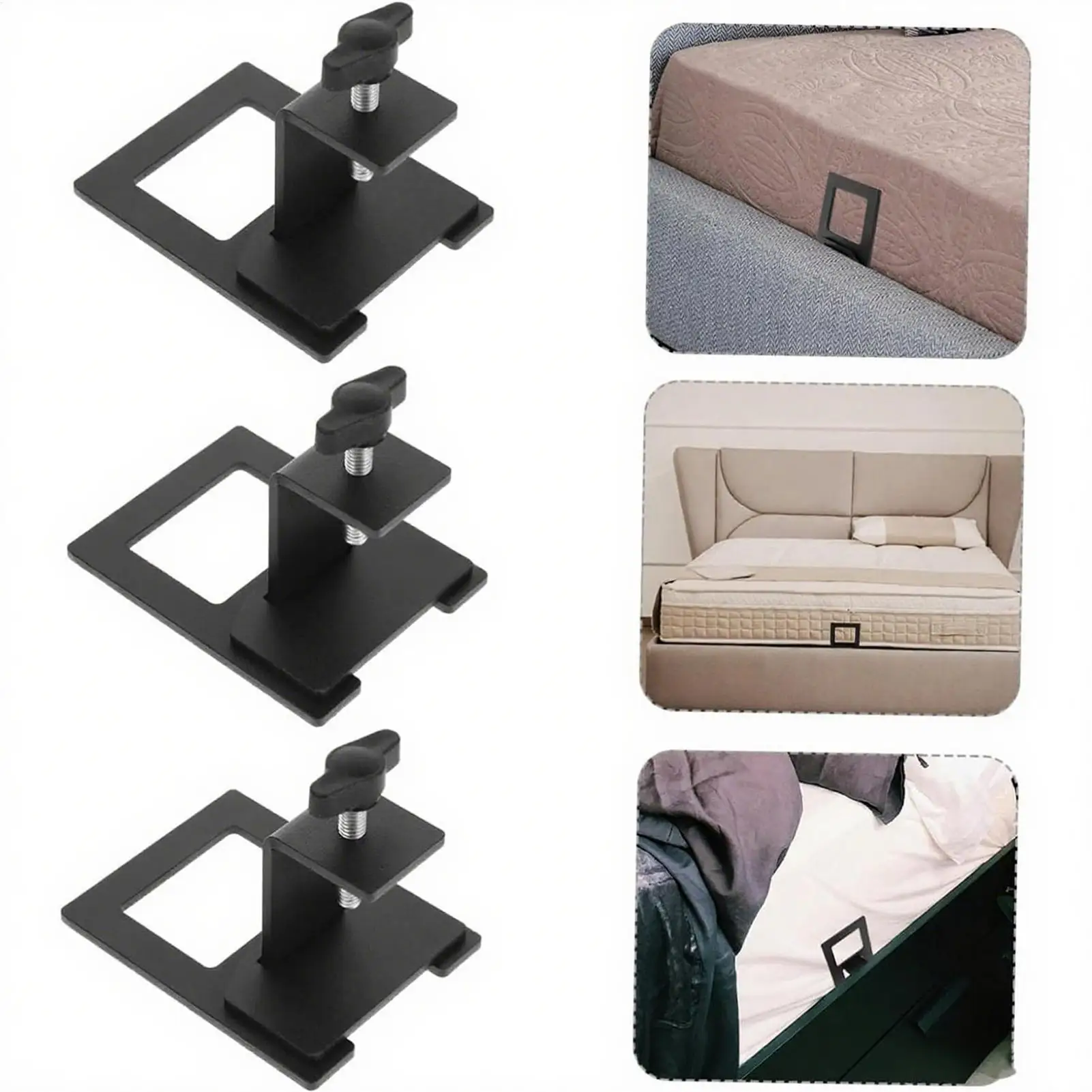 Mattress Gaskets Mattress Slide Stopper For Metal Frame 4 Pieces Adjustable Gaskets Furniture Protection Supplies For Light