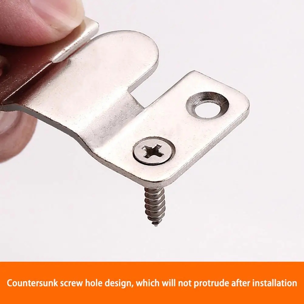 Stainless Steel Mountain Shape Interlock Hanging Buckle Mount Bracket Furniture Connector Wall Picture Frame Hanger Display Hook