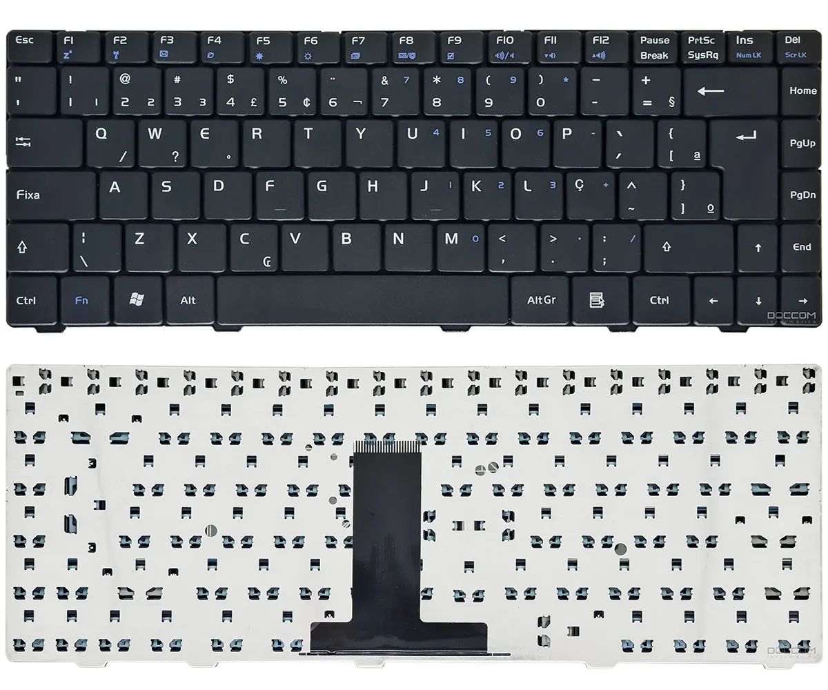 Compatible Keyboard Premium Positive Notebook 2035 V101362bk2 0kn0-6b3uk01 Layout ABNT2 BR Black