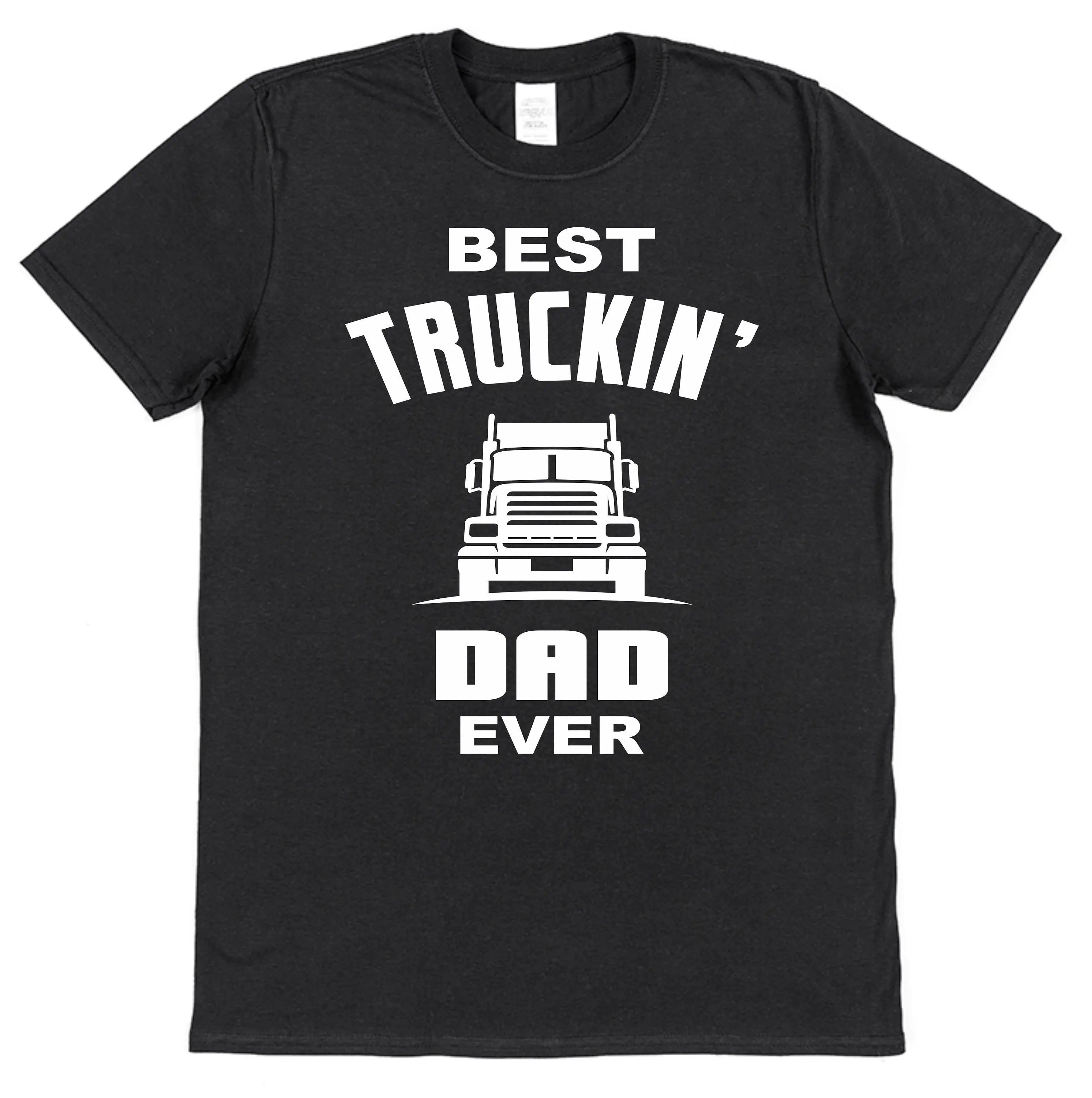 Best Truckin' Dad Ever Men's Funny Cotton T shirt Truck Lorry Driver gift Birthday Present Fathers Day Christmas Novelty Top UK