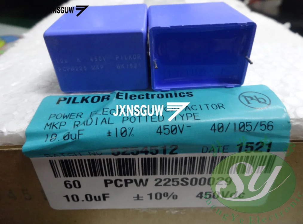 10PCS/lot NEW PILKOR MKP 10UF 450V 10% P28MM power film capacitor PCPW 225 10uF/450V 106/450v free shipping