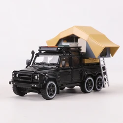 GCD 1:64 Land Rover Defender 6x6 ordinary gray /Black RHD Diecast Model Car