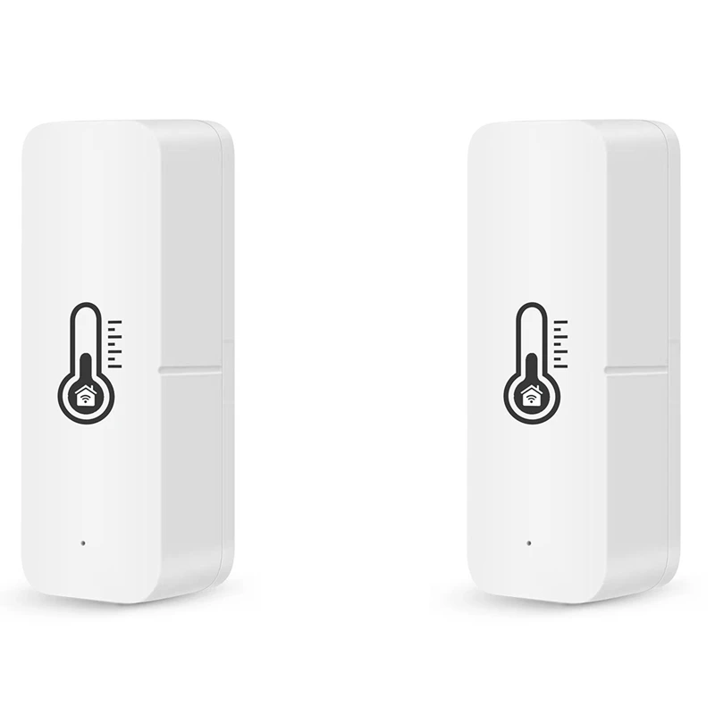 Tuya Inteligente Sensor de Temperatura e Umidade, Segurança Alimentada por Bateria, Tuya Smart Life App, 2pcs