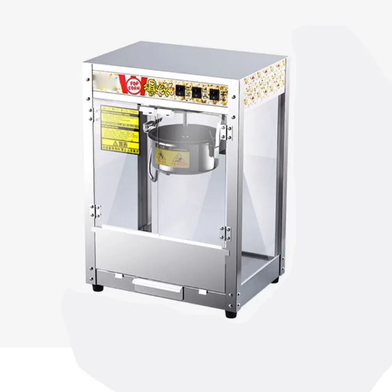 

Fully Automatic Commercial Popcorn Machine 220/110V Stainless Steel Electric Popcorn Maker for Cinema Street Stalls and Vending