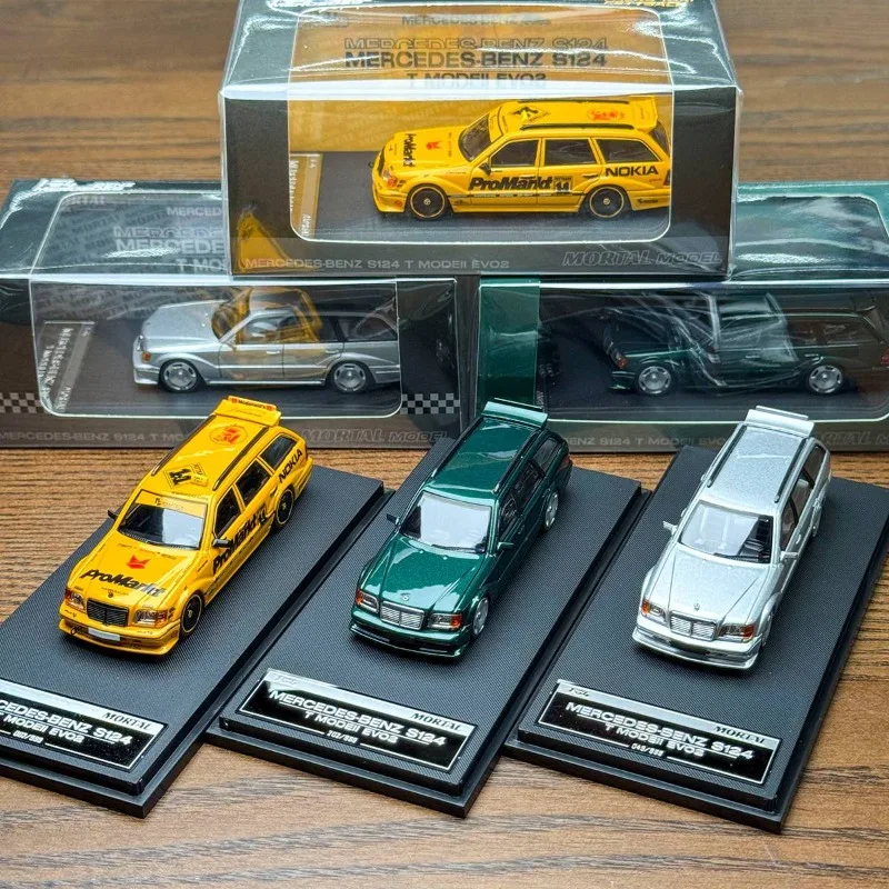 Model&MINIGT 1:64 Mercedes-Benz S124 35GT-RR Alloy Car Die Casting Model Collection Model Christmas Gift Gifts for Men