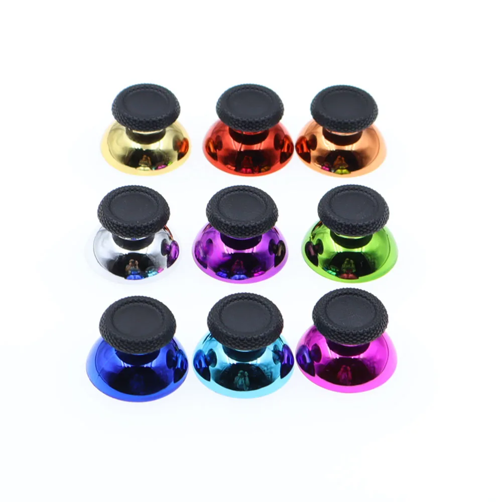 2 قطعة ثلاثية الأبعاد عصا التحكم التناظرية قبعات الكروم متحكم الأصابع xbox one قبضة غطاء زر Thumbstick غطاء استبدال لوحدة تحكم PS5 #1