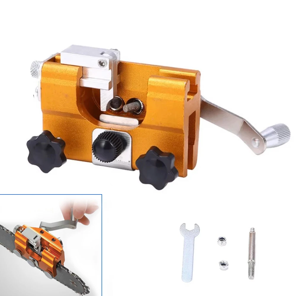 

Hand Shake Chain Grinder Portable Home Chain Grinder Chain Clip Grinding Blade for Most Chain Saw Chainsaw Sharpening Tool