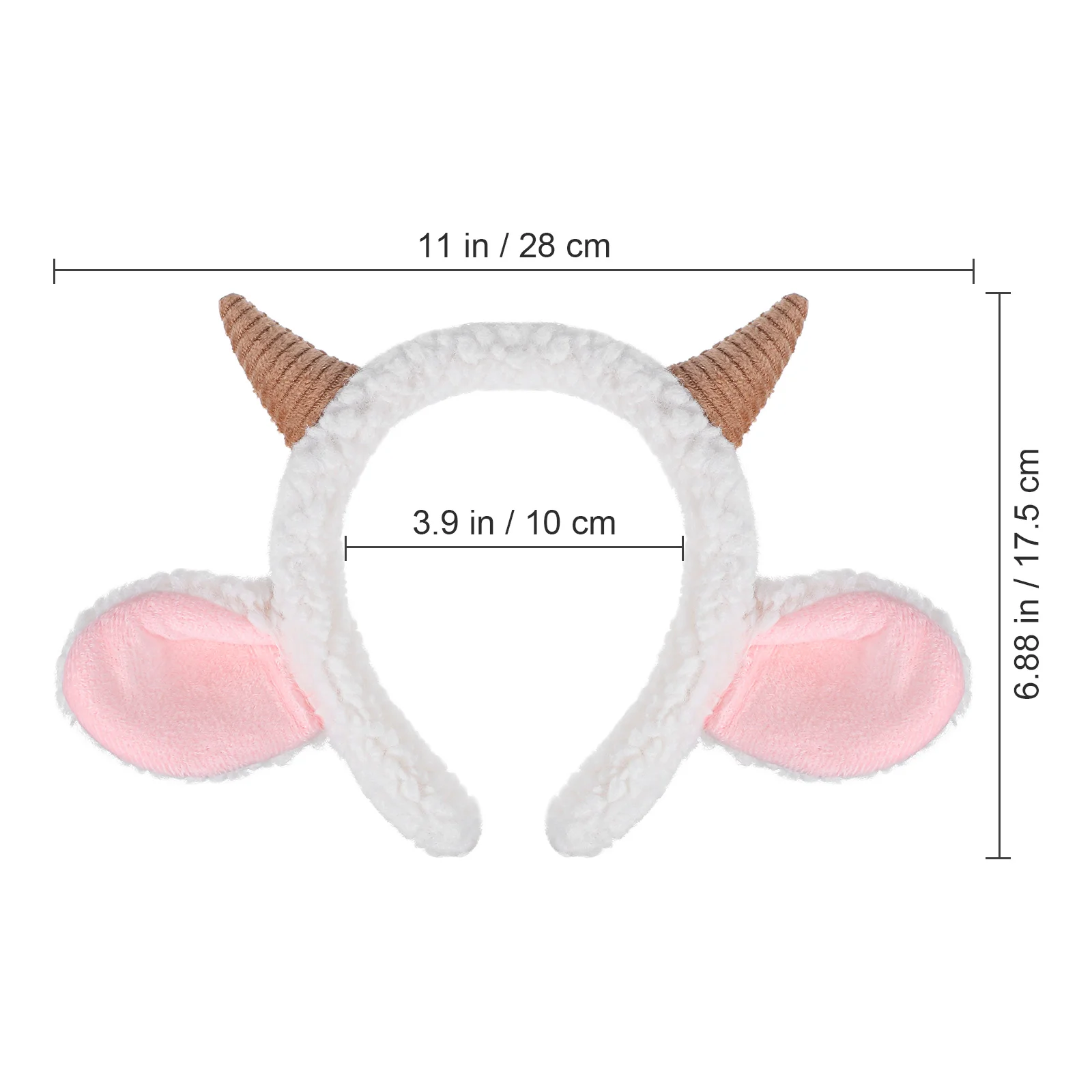 Cute Sheep Horn Headband Fashion Hair Hoops Halloween Cosplay Headdress Lamb Accessory Costume Ears Hairband